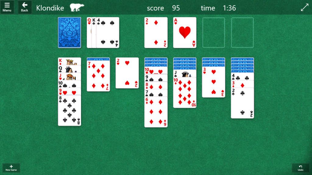 Computer game of Solitaire